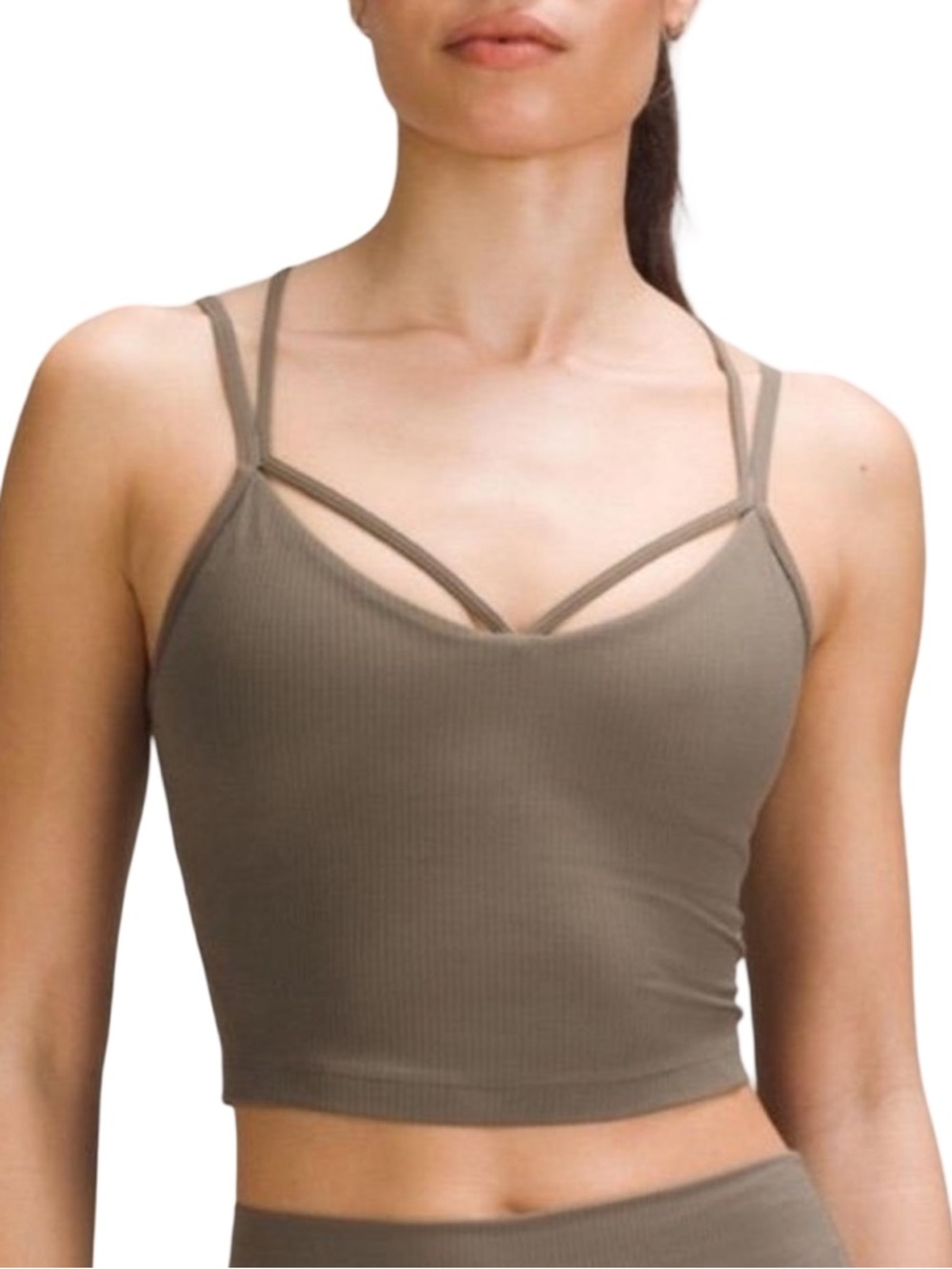 🤎🏃🏼‍♀️lululemon athletica align, strapping ribbed tank top nomad‎ 🏃🏼‍♀️🤎